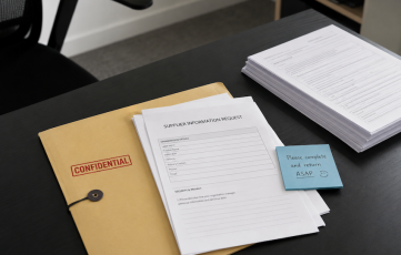 Documents being used to collect data