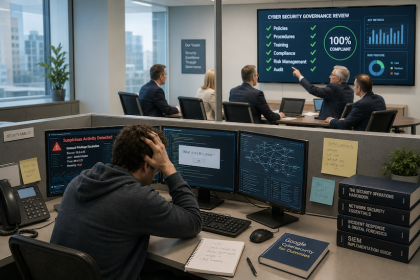 Technician struggling with problems while governance team seems positive